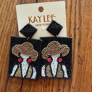 Kay Lee Beaded Earrings with Artistic Design Handmade with ❤️